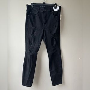 Aeropostale | black ripped high rise jeans